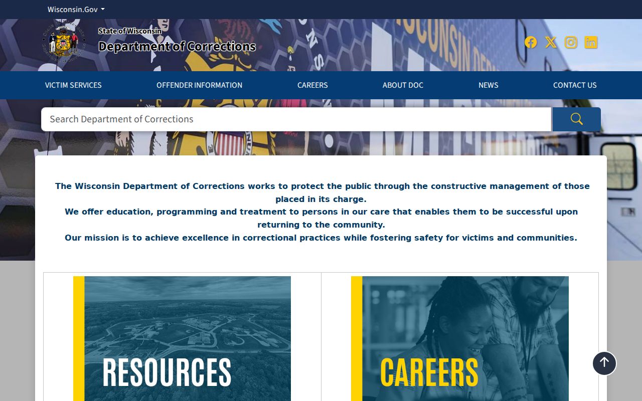 Wisconsin Department of Corrections records serving Florence County
