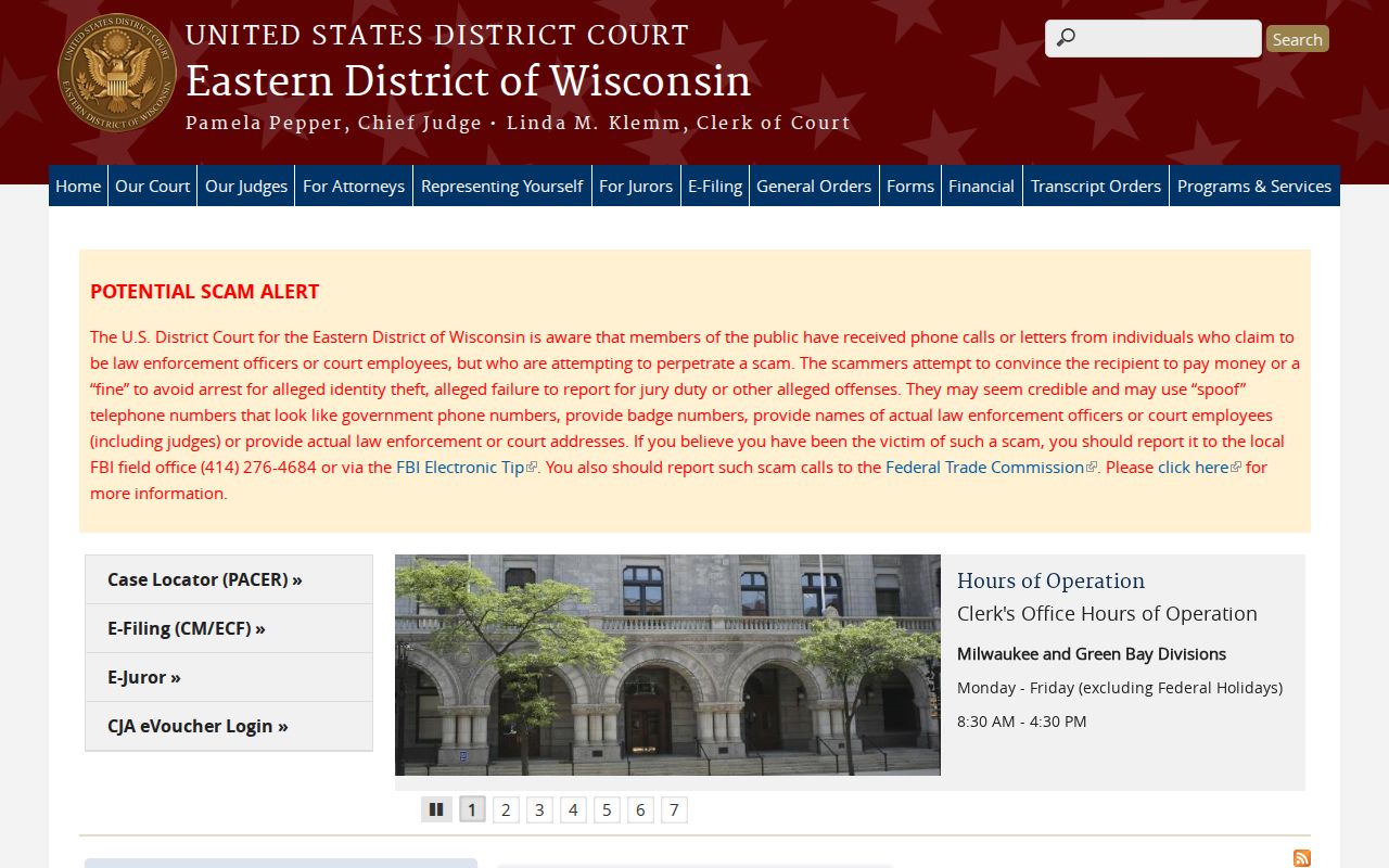 Town of Commonwealth criminal records and Eastern District of Wisconsin